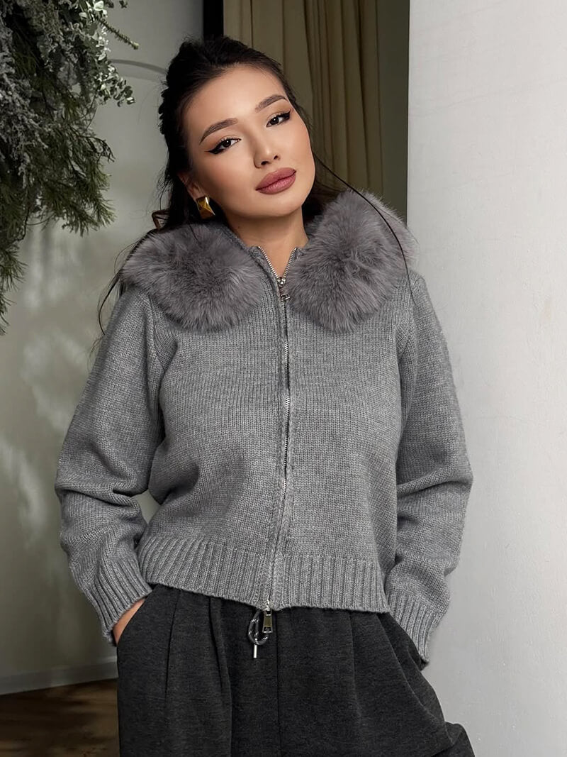 Alison Faux Fur Jacket - Image 8