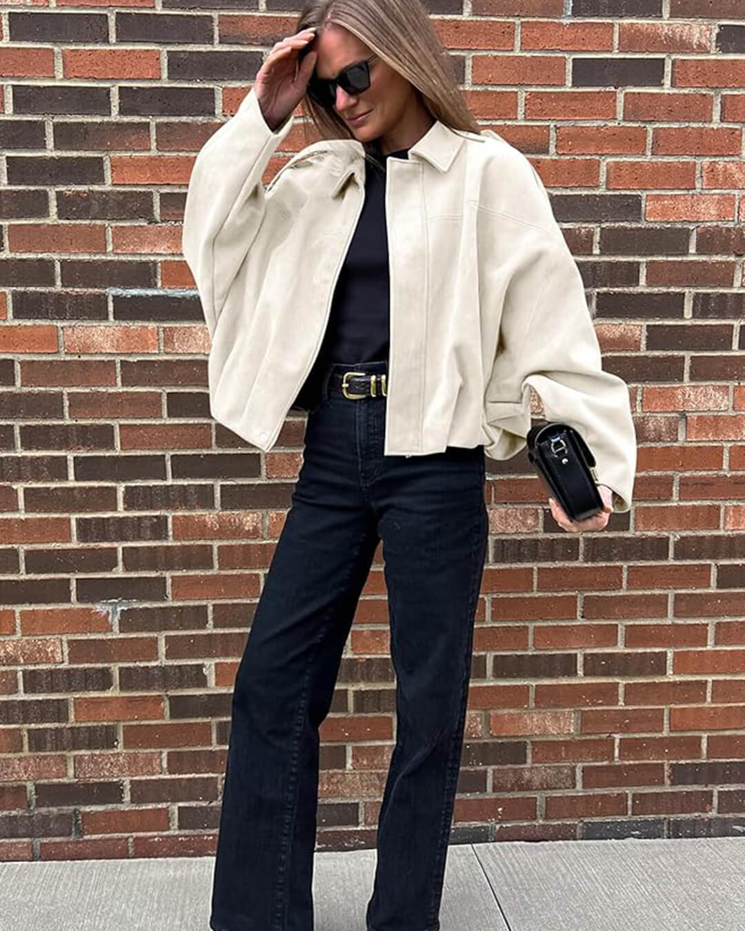 Lara Suede Bomber Jacket - Image 21