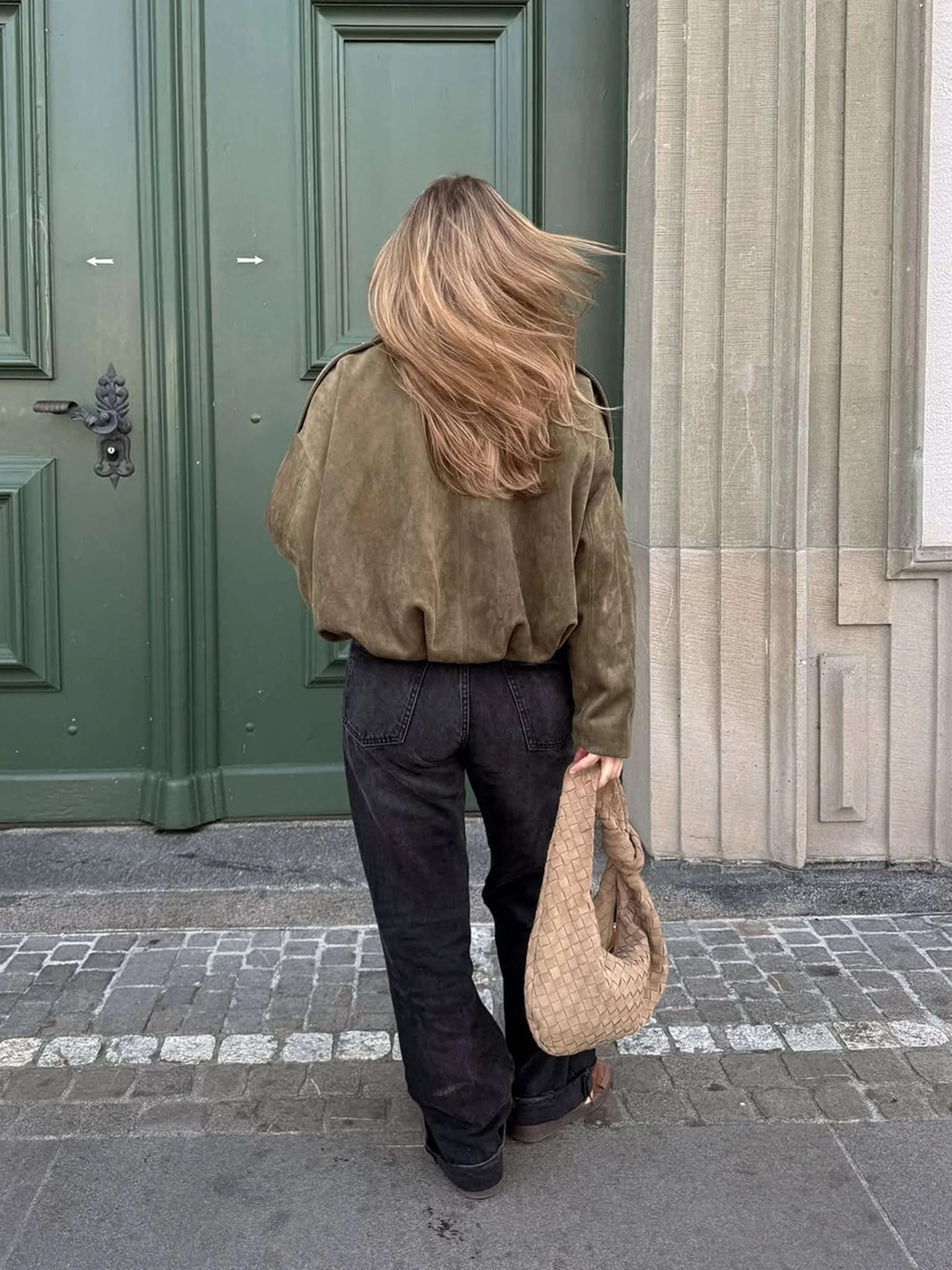 Lara Suede Bomber Jacket - Image 4