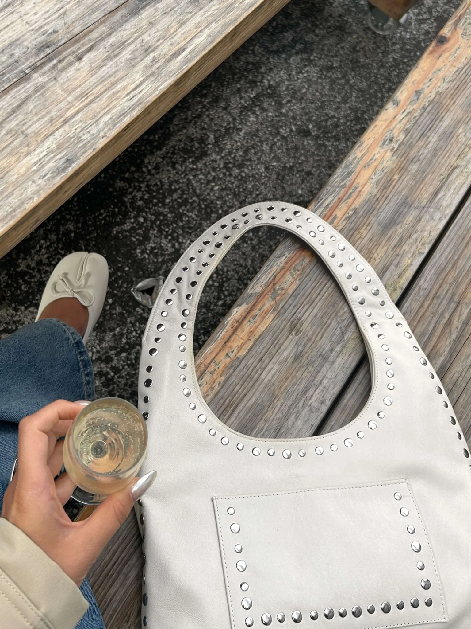 Stefani Studded Tote Bag - Image 9